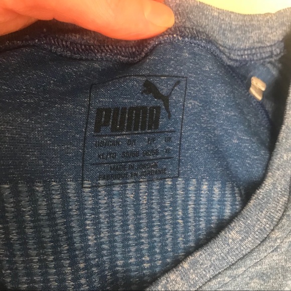 Men’s Puma evoKNIT t-shirt light blue - Picture 3 of 4